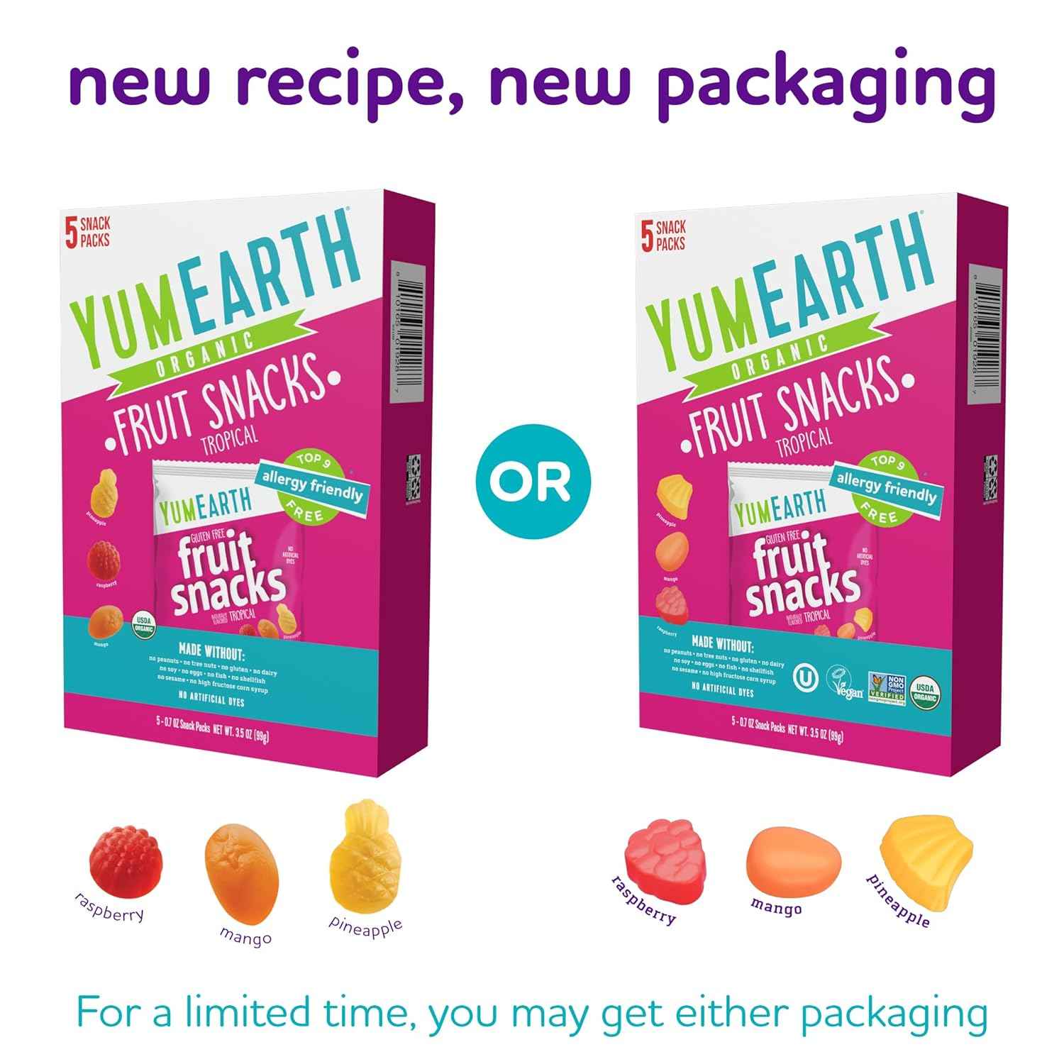YumEarth Organic Tropical Fruit Snacks – On the Go Snack for Hiking and Car Rides
