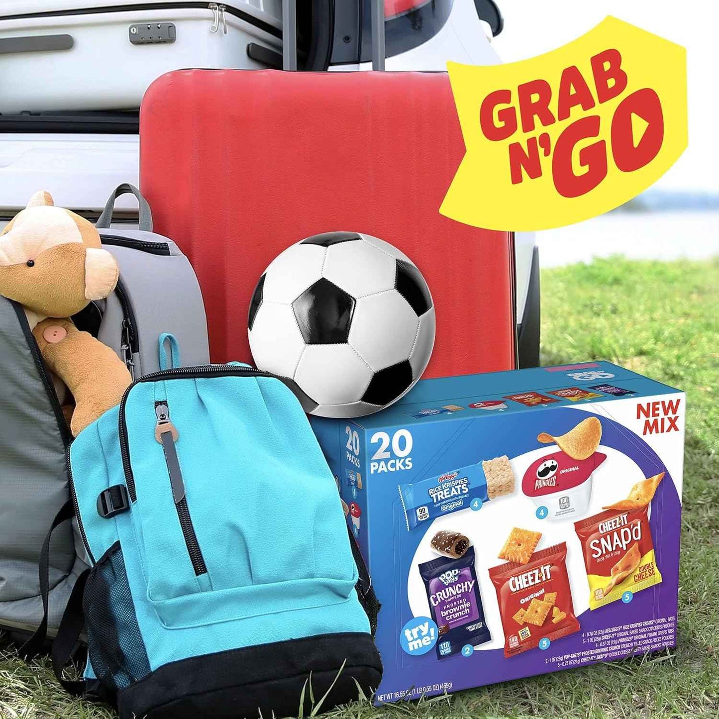 Kellogg's Snack Variety Pack – Kids School Lunch Box Favorites, 20 Single-Serve Pouches and Cups