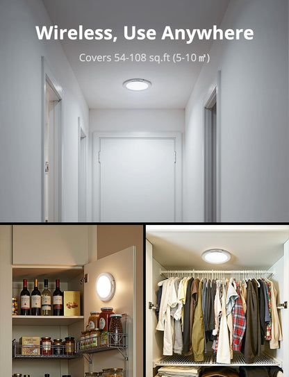 Combuh Cordless Magnetic Ceiling Light – Clutter-Free Wireless Fixture for Intentional Renter Living, No Drill or Wiring