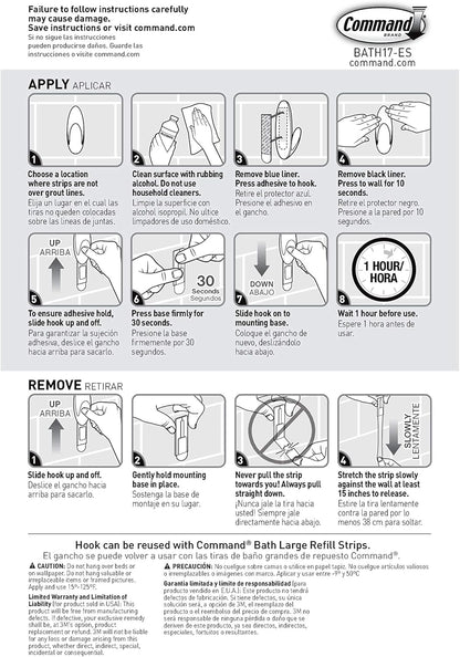 Command Bath Large Towel Hook Value Pack – Thoughtful Housewarming Gift for New Homeowners and Renters