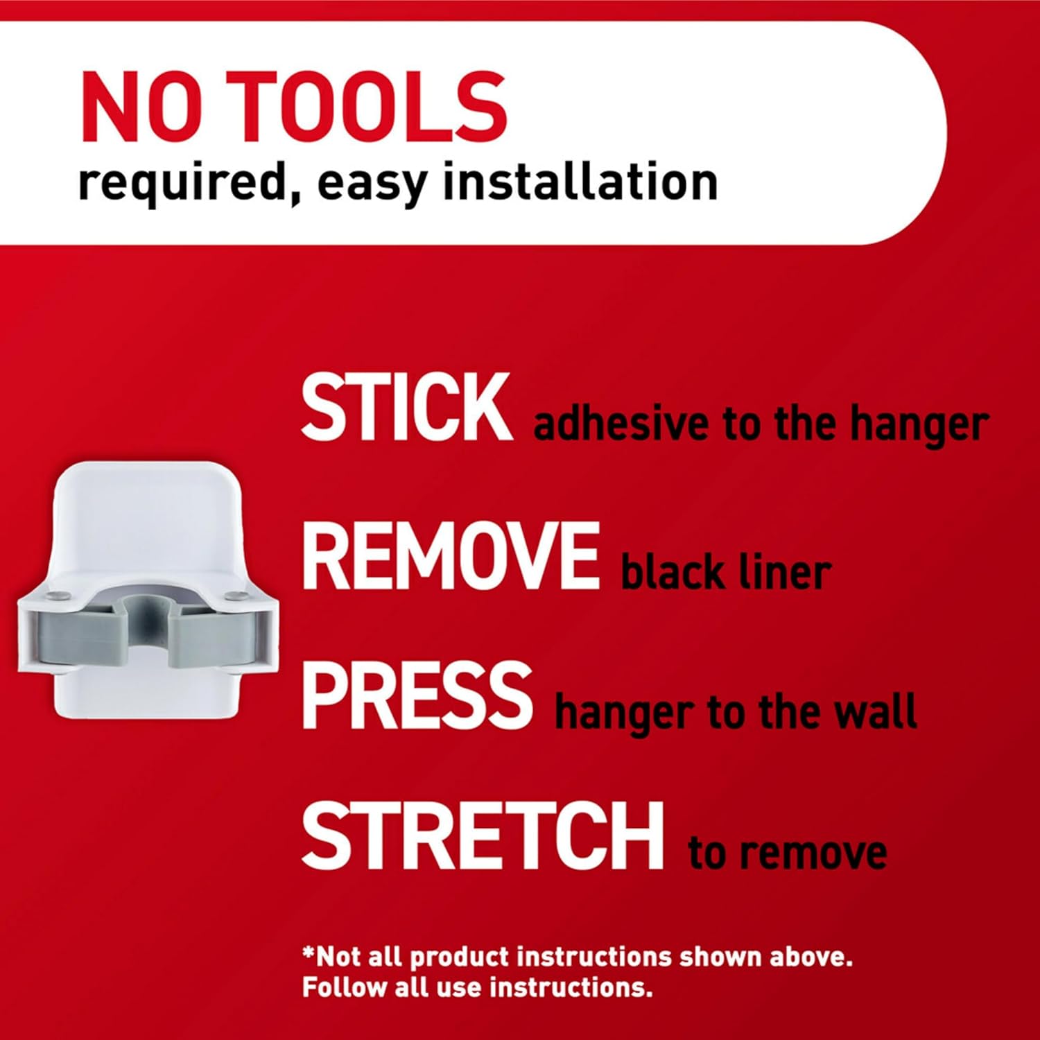 Command Broom and Mop Gripper 3-Pack – Quick-Access Tool Mount for Busy Households