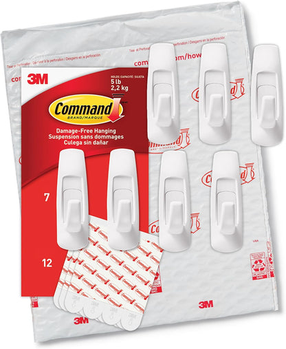 Command Large Utility Hooks – Tool Free, No Drill Hanging Safe for Kids and Pets at Home