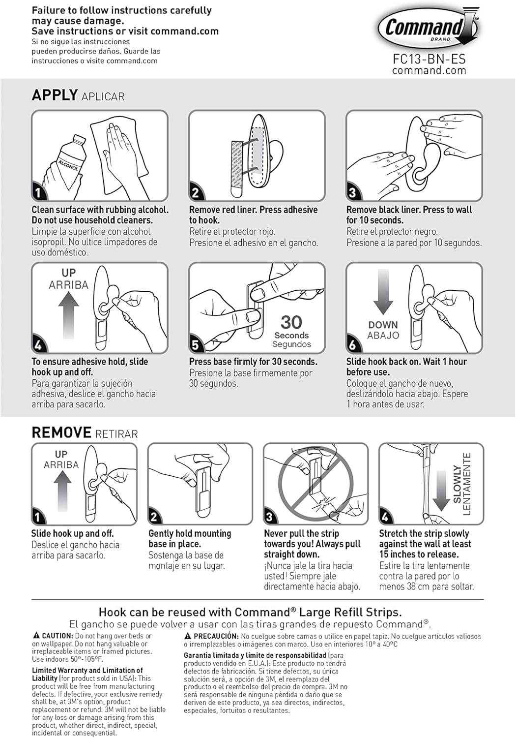 Command Oil Rubbed Bronze Hooks, Family-Safe Wall Hanging with Damage-Free Adhesive