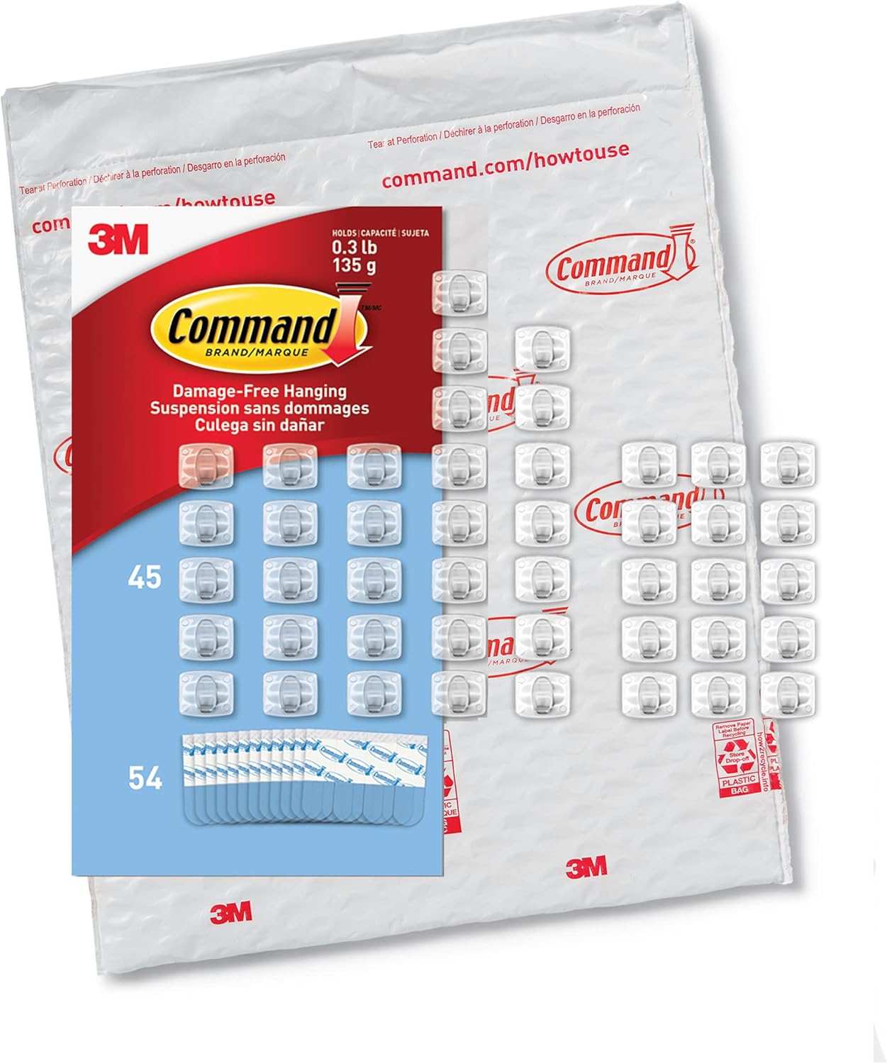 Command Secure Light Clips for Dorm and Bedroom Safety, Damage-Free Adhesive Mounting for String Lights
