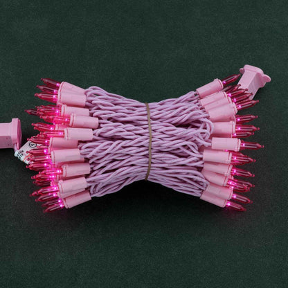 YULETIME Cool-Touch Pink LED Lights – Safe Nursery and Kids Room Decor, 33ft UL Certified Child-Friendly String Lights