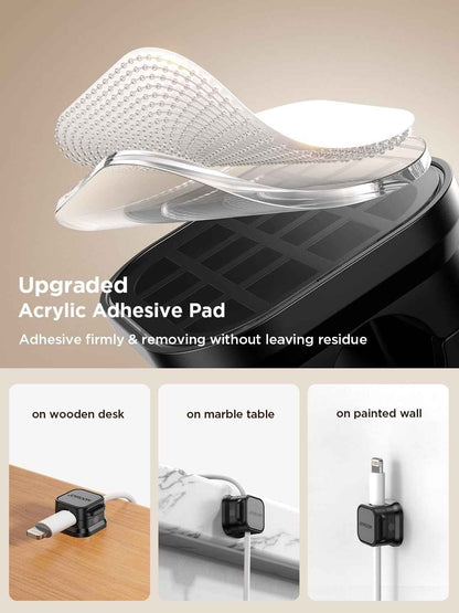 JOYROOM Magnetic Cable Clips 6 Pack, Practical Housewarming Gift for New Homeowners Who Love an Organized Space