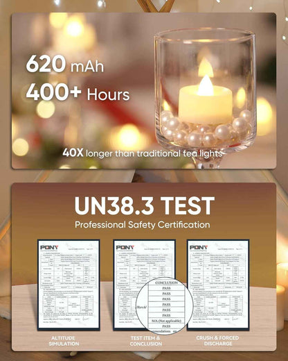 Homemory Flameless Tea Lights 12-Pack with Flickering Glow – Cozy Bedroom, Living Room, and Mantel Decor Accents