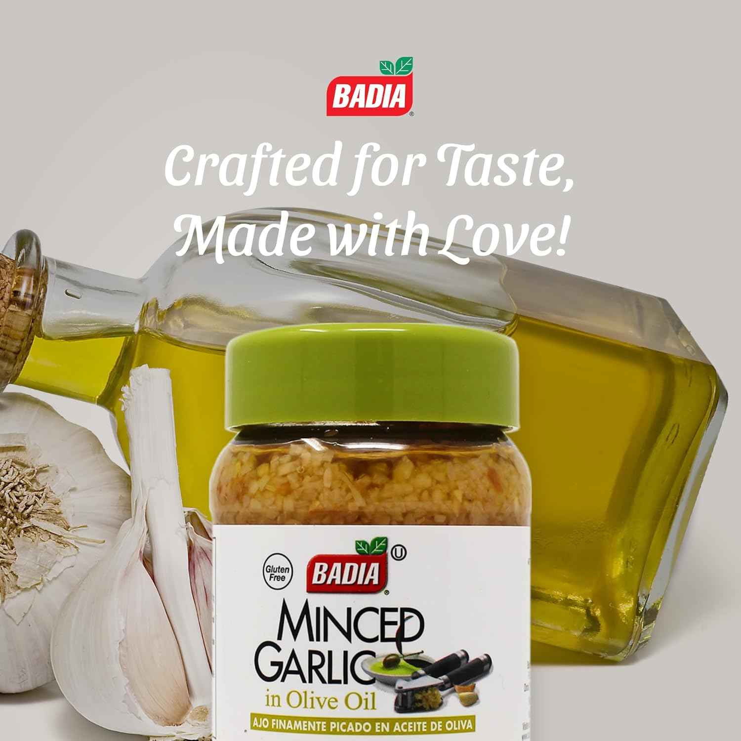 Badia Pre-Minced Garlic in Olive Oil – Compact Camping Seasoning for Outdoor Grill Stations