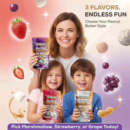 Freeze Dried PB&J Grape Candy – Lunchbox Snack for Kids, Crunchy Sweet Treat That Melts in Your Mouth 2oz