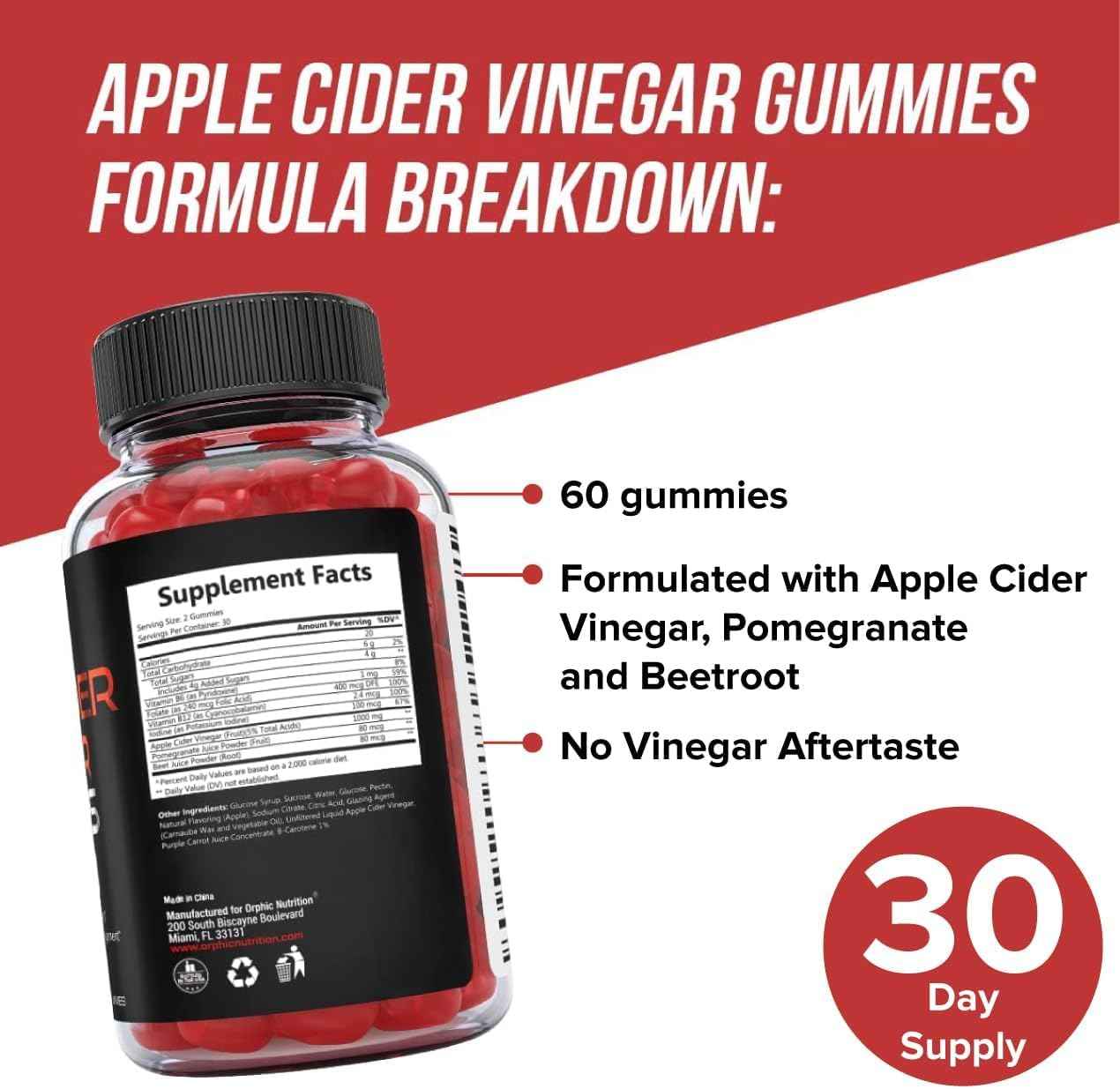 ORPHIC NUTRITION Apple Cider Vinegar Gummies – Clean-Lined Counter Staple for Intentional Wellness Routines