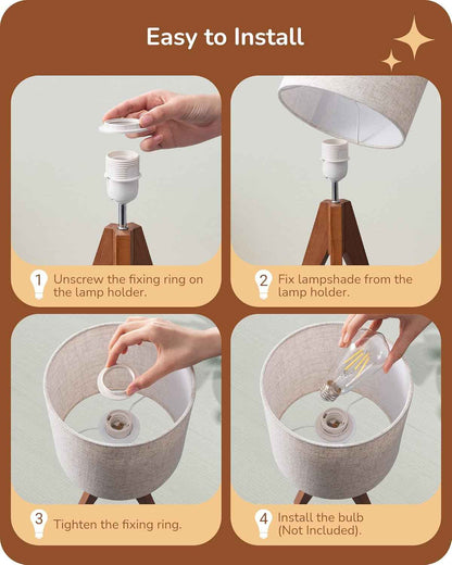 EDISHINE Tripod Table Lamp – Thoughtful Housewarming Gift for New Home and First Apartment