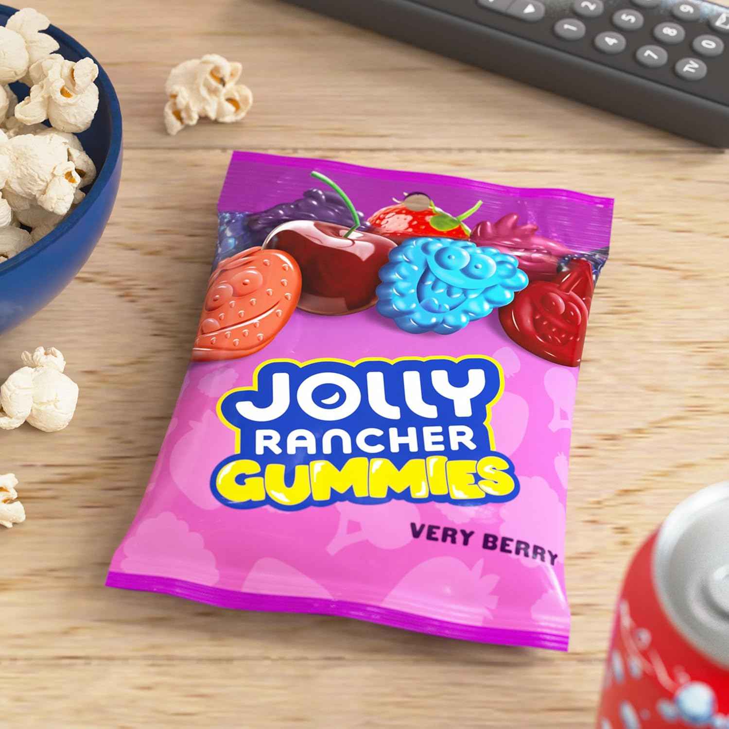 JOLLY RANCHER Gummies Very Berry Candy Bag – Lunchbox Treat for Kids and School Snacks, 6.5 oz