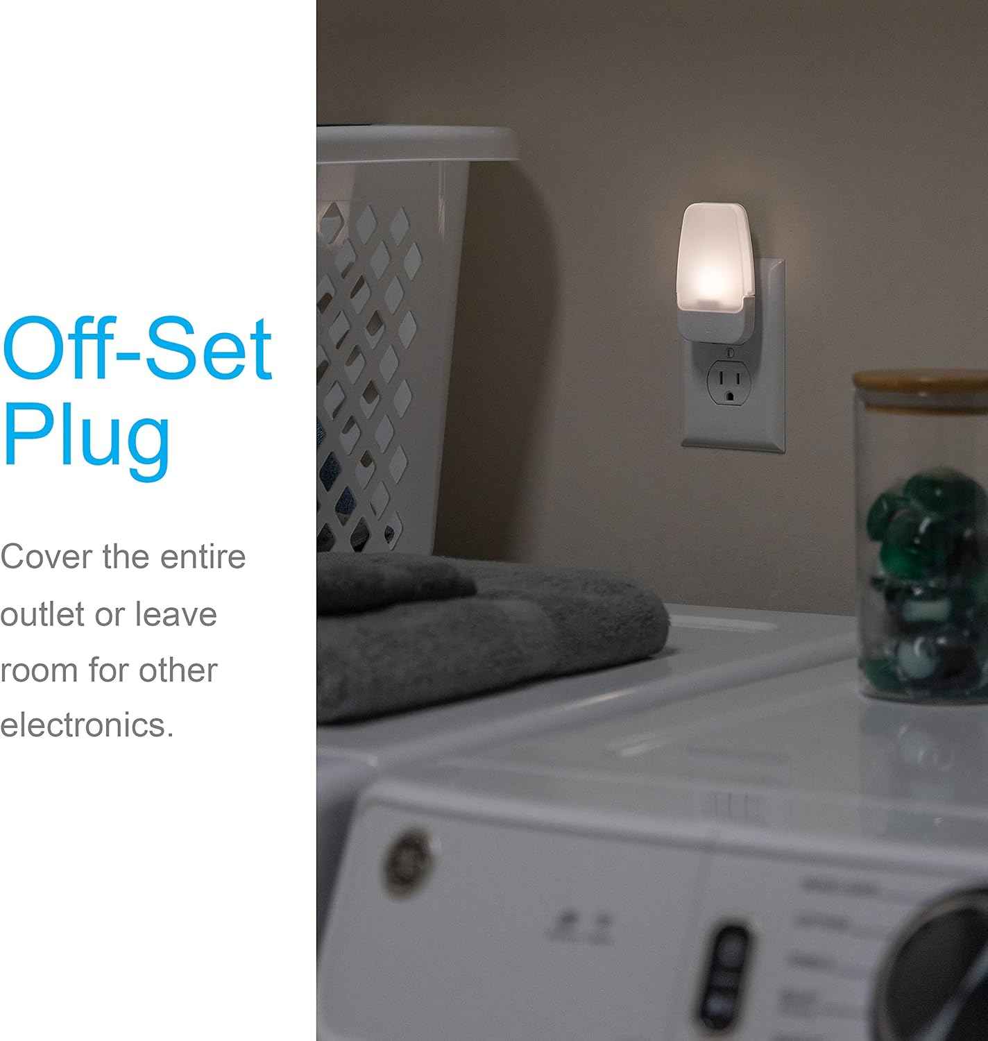 GE LED Night Light – Flameless Dusk-to-Dawn Plug-in for Hallway and Bathroom Safety