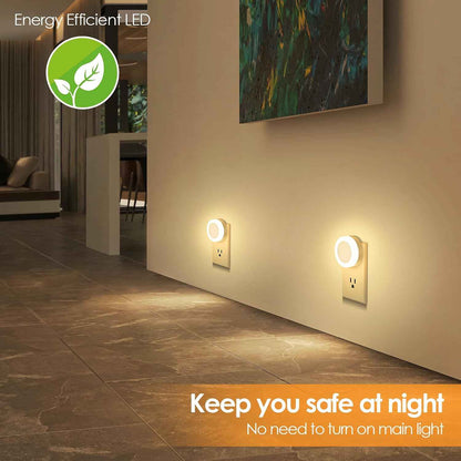 FOLKSMATE LED Night Light – Fall Prevention Plug in Light for Elderly Bathroom and Hallway, Dusk to Dawn Sensor