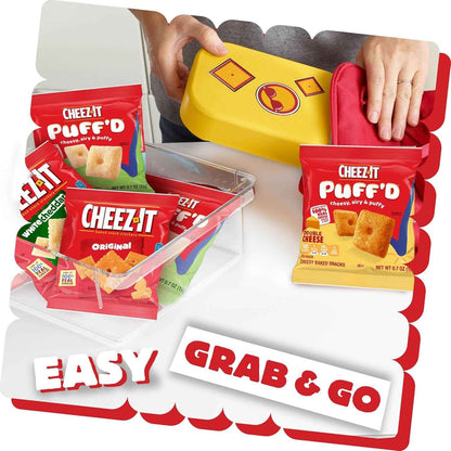 Cheez-It Cheese Crackers, Baked Snack Crackers, Care Package Snack for Students and Military Care, 17.72oz Box (20 Pouches)