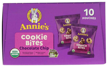 Annie's Organic Chocolate Chip Bites – After-School Snack for Kids, Bite-Size Cookie Pouches