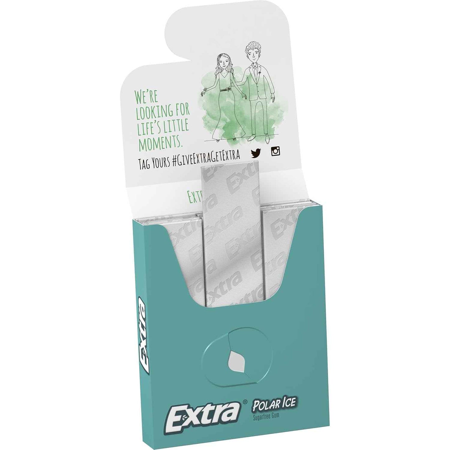 Extra Polar Ice Sugarfree Gum – Wellness Routine Essential for Mindful Snacking, 45 ct