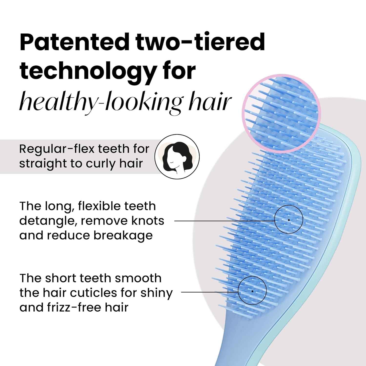 Tangle Teezer Ultimate Detangler Brush – Wind-Down Vanity Essential, Scalp-Friendly Detangling After Warm Showers