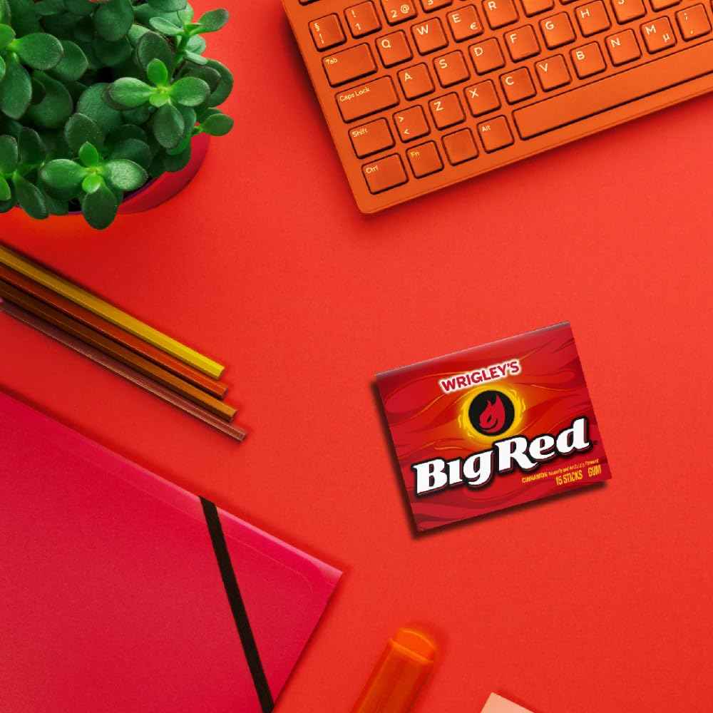 Big Red Cinnamon Chewing Gum – Focus and Alertness Boost for Remote Workers and Long Study Sessions
