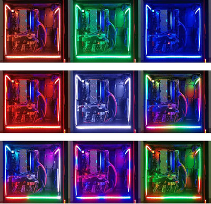 airgoo AG-NEON-LS1 ARGB Strip – Premium Crafted PC Neon Light, Diffused Silicone Tube with Per-LED Control for High-End Custom Builds