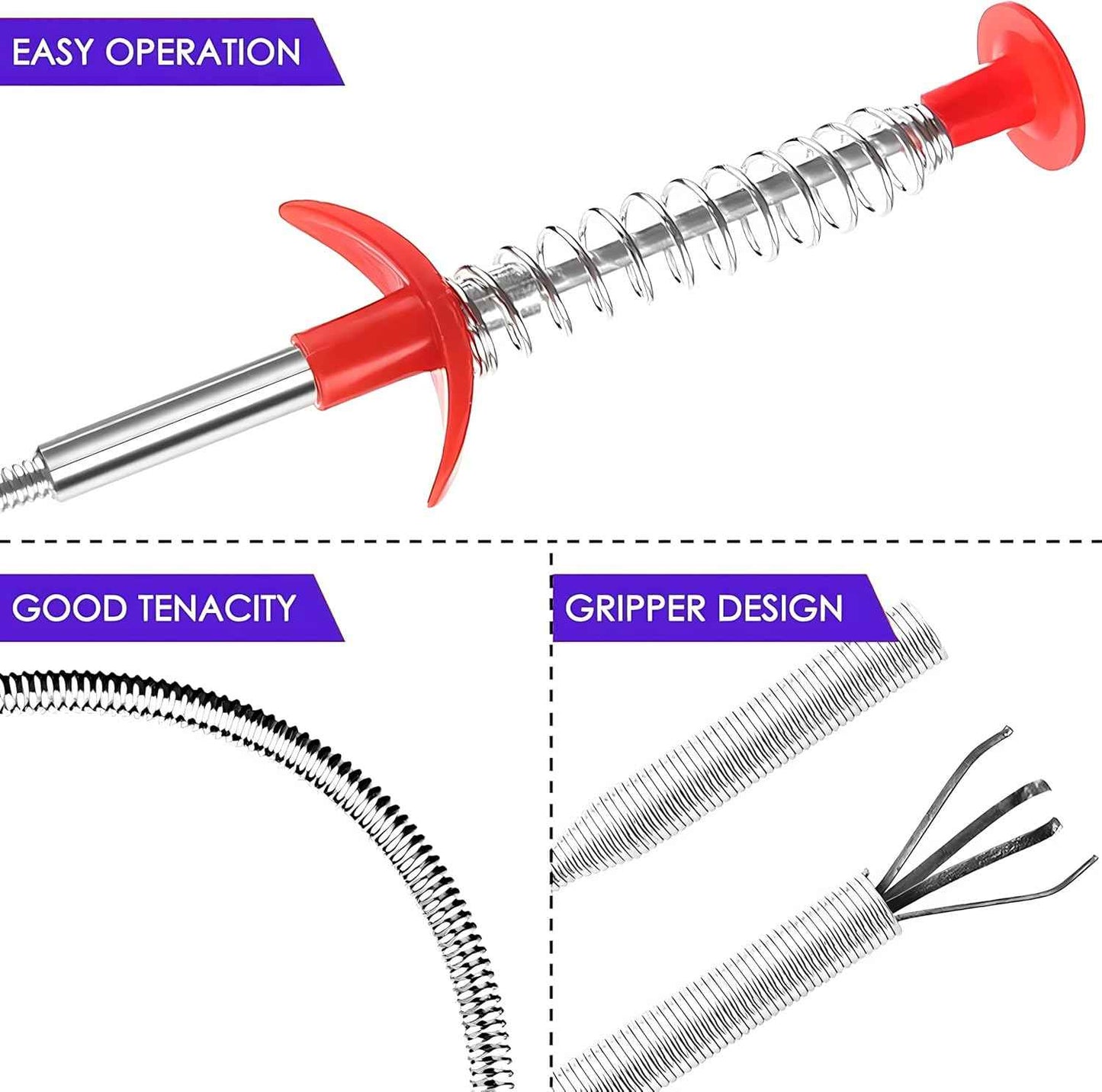 DrainWorx Drain Snake – Minimalist Drain Cleaning Tool for Clutter-Free Homes