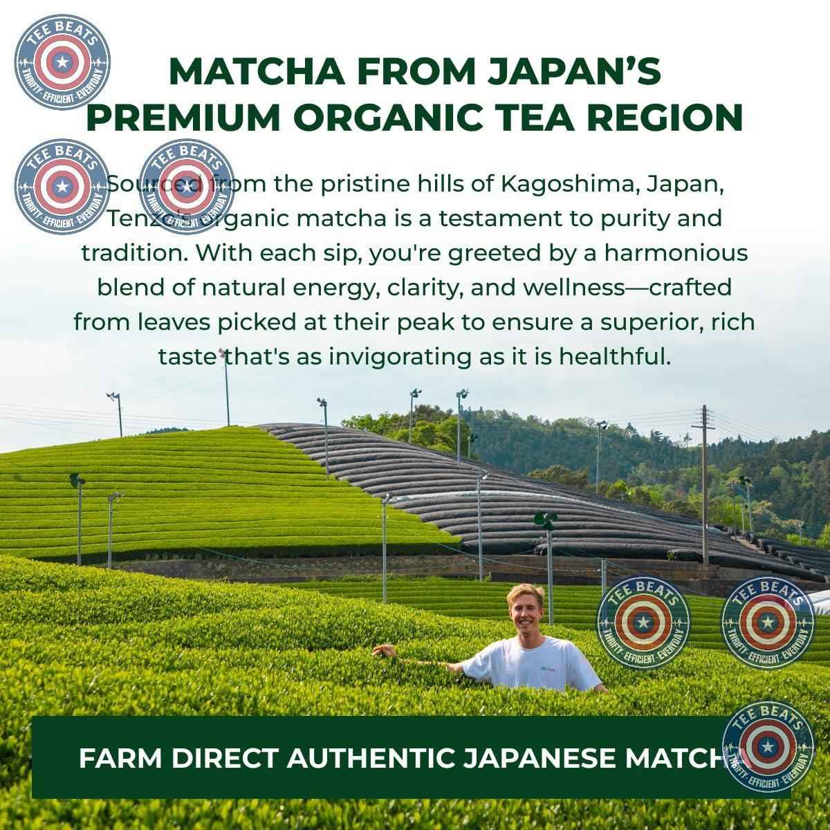 Tenzo Organic Cafe Matcha Latte Mix – Premium Authentic Japanese Tea for High-End Beverage Counters