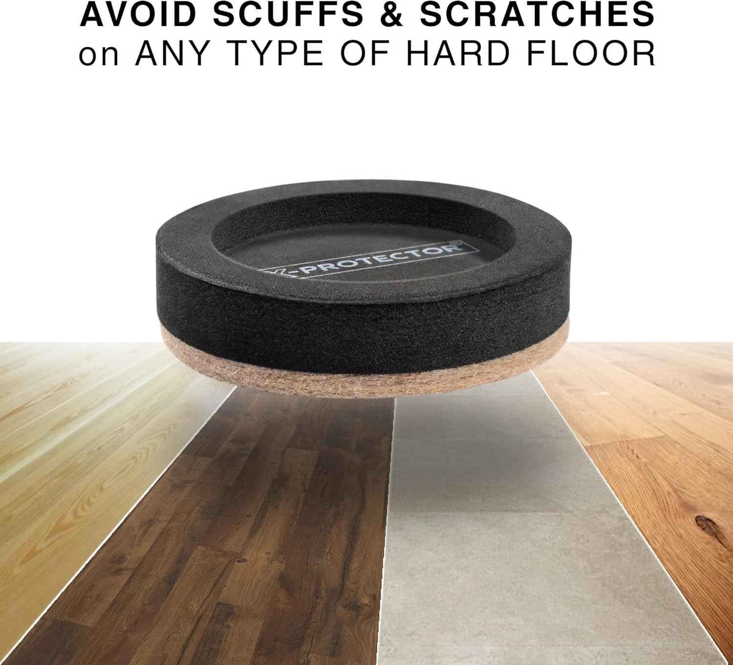 X-PROTECTOR Felt Furniture Sliders for Hardwood Floors – Living Room Decor Essential, Scratch-Free Heavy Furniture Movers for Cozy Home Aesthetic