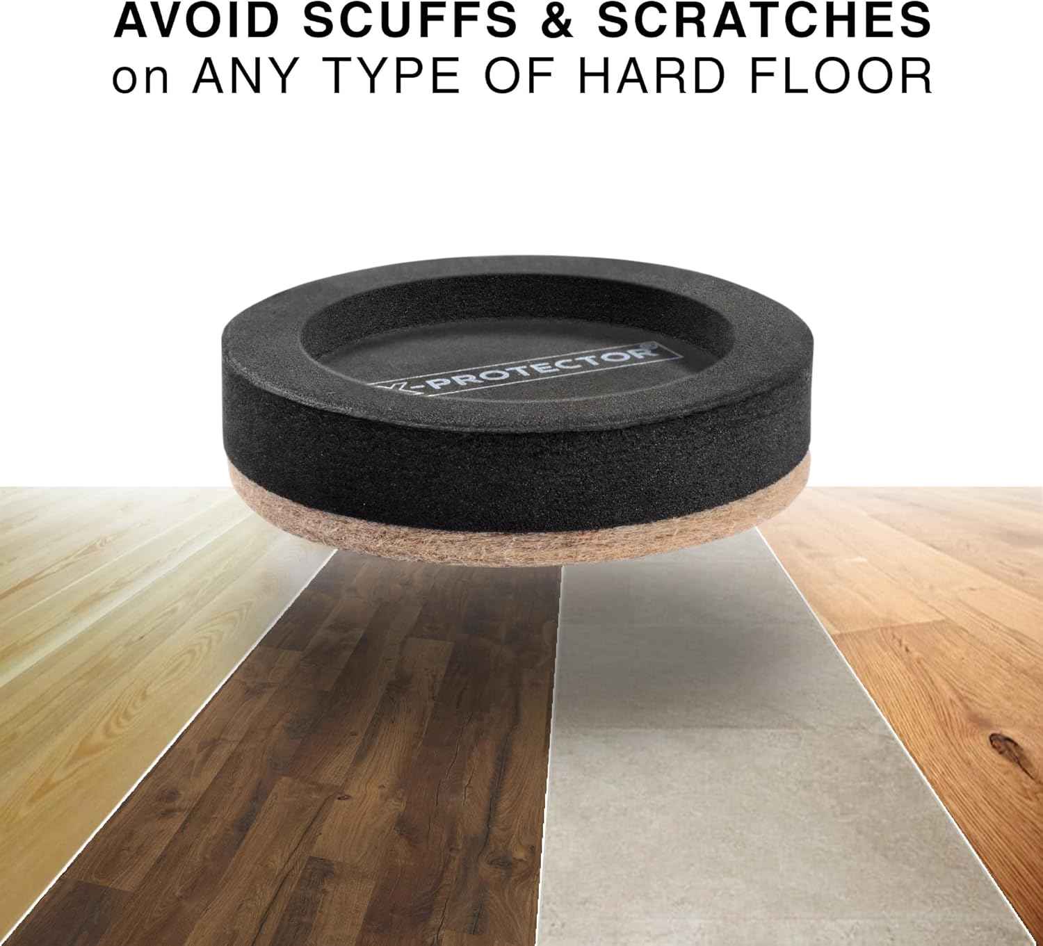 X-PROTECTOR Felt Furniture Sliders for Hardwood Floors – Living Room Decor Essential, Scratch-Free Heavy Furniture Movers for Cozy Home Aesthetic