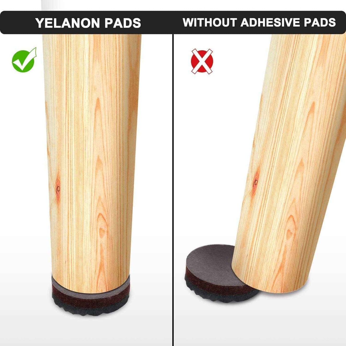 Yelanon Non Slip Furniture Pads – Nursery and Playroom Floor Protectors for Active Families