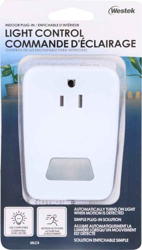 AmerTac MLC4BC Westek Plug-in Motion Night Light for Nurseries and Kids Bedrooms – Safe Hands-Free Comfort After Dark
