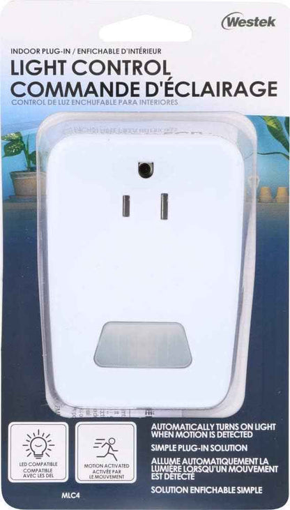 AmerTac MLC4BC Westek Plug-in Motion Night Light for Nurseries and Kids Bedrooms – Safe Hands-Free Comfort After Dark