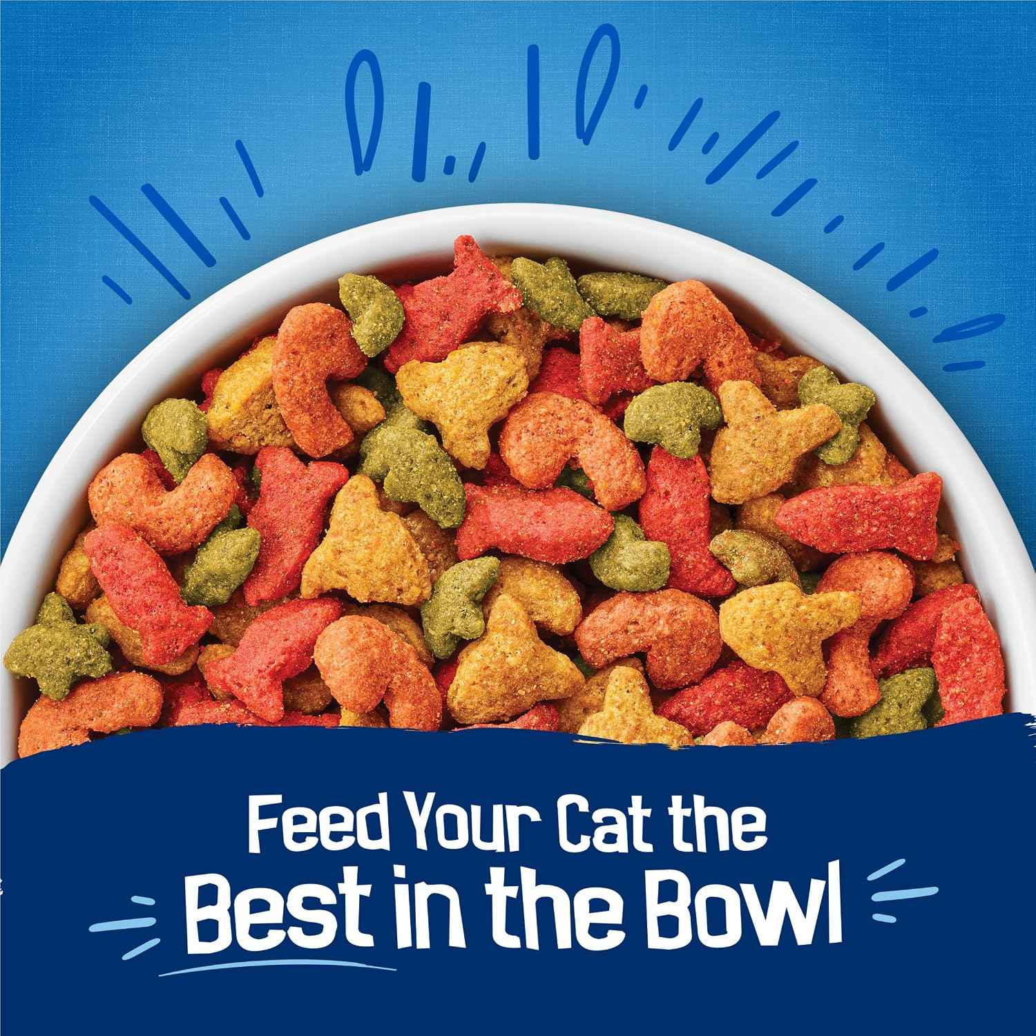 Purina Friskies Seafood Sensations Dry Kibble 22 lb. Salmon Tuna Shrimp - Complete Daily Nutrition with Satisfaction Guarantee