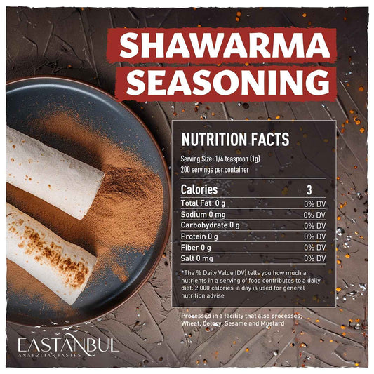 Eastanbul Shawarma Seasoning – Single-Bottle Baharat Blend for an Uncluttered Spice Rack, 7.1oz