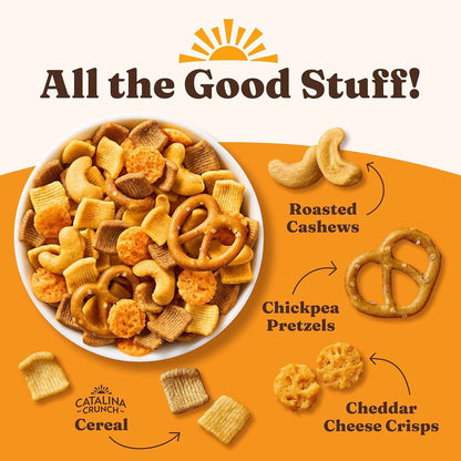 Catalina Crunch Cheddar Snack Mix – Conference Room Shareable Snack with Savory Crunch, Resealable Pouch