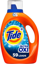 Tide Ultra Oxi Boost Liquid Laundry Detergent – Heavy Duty Detergent for Camping Towels and Outdoor Gear