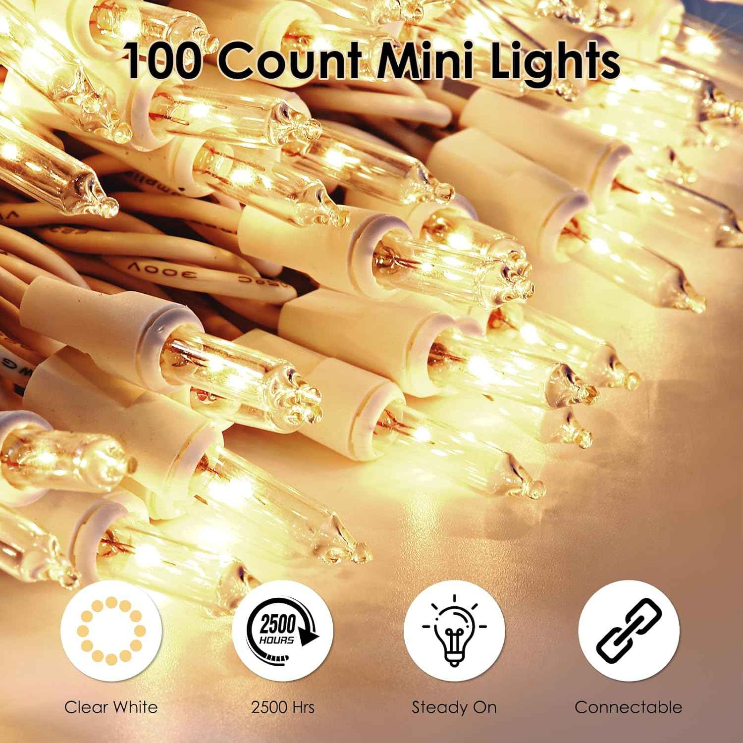 HOLIDAY HARVEST Connectable Christmas Lights – Long-Range Garden Fence and Pergola Outdoor Lighting