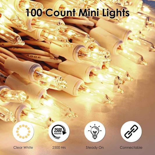 HOLIDAY HARVEST Connectable Christmas Lights – Long-Range Garden Fence and Pergola Outdoor Lighting