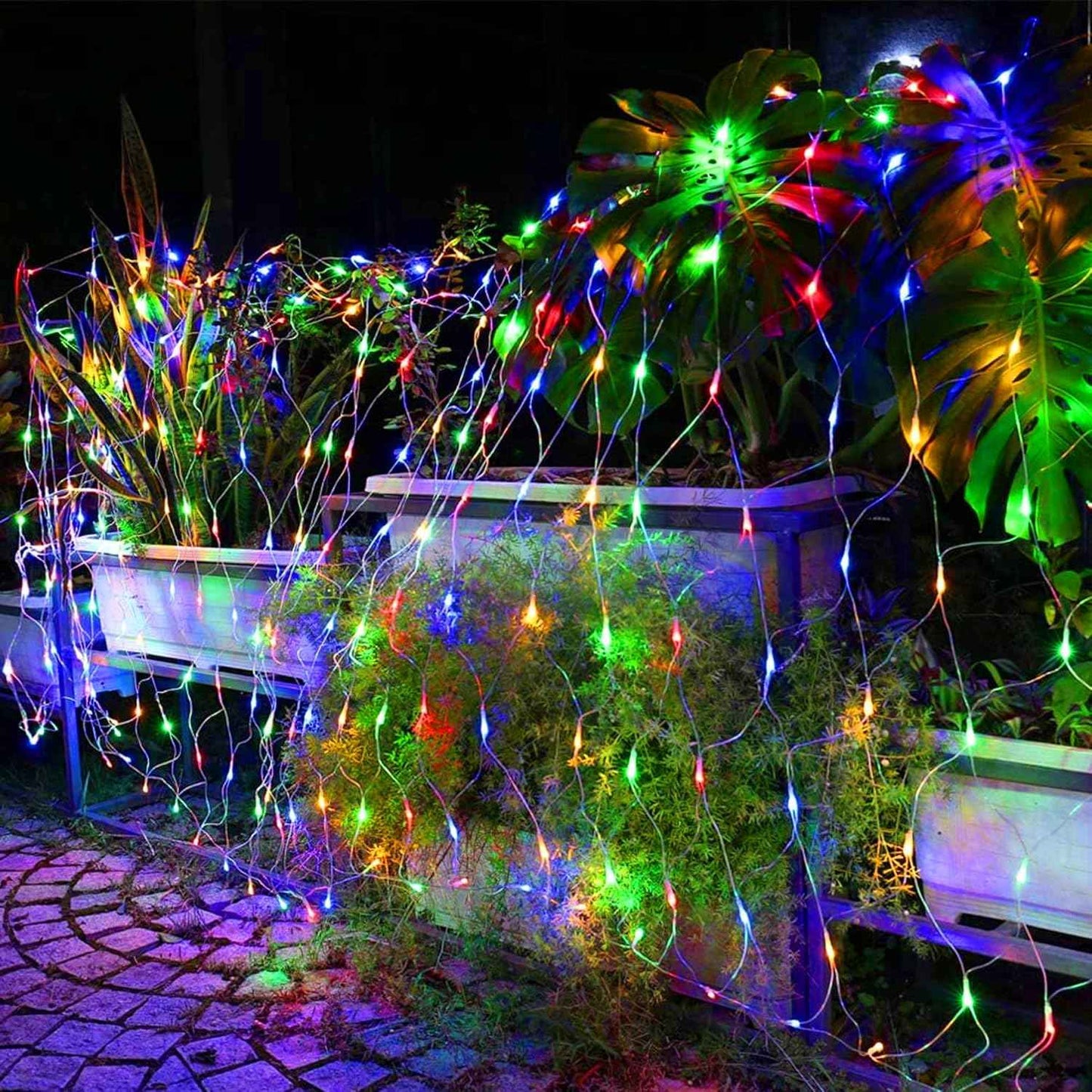 FUNPENY Net Lights – 200 LED Clear Wire Mesh for Cozy Living Room and Mantel Holiday Aesthetic