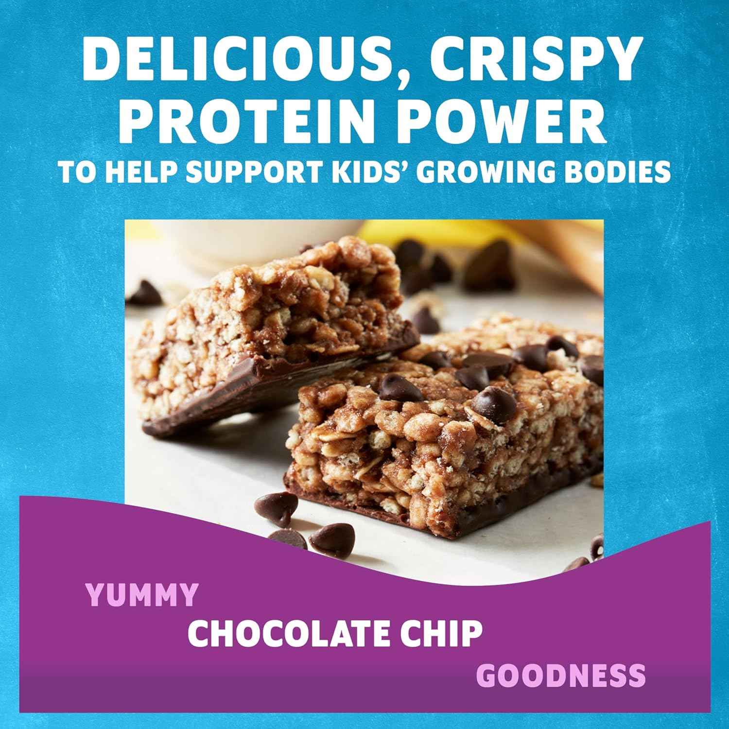 Zbar Protein Chocolate Chip Bars - Clean Label Kids Snack with Organic Oats and No Artificial Preservatives, 5g Protein (15 Pack)