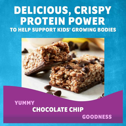 Zbar Protein Chocolate Chip Bars - Clean Label Kids Snack with Organic Oats and No Artificial Preservatives, 5g Protein (15 Pack)