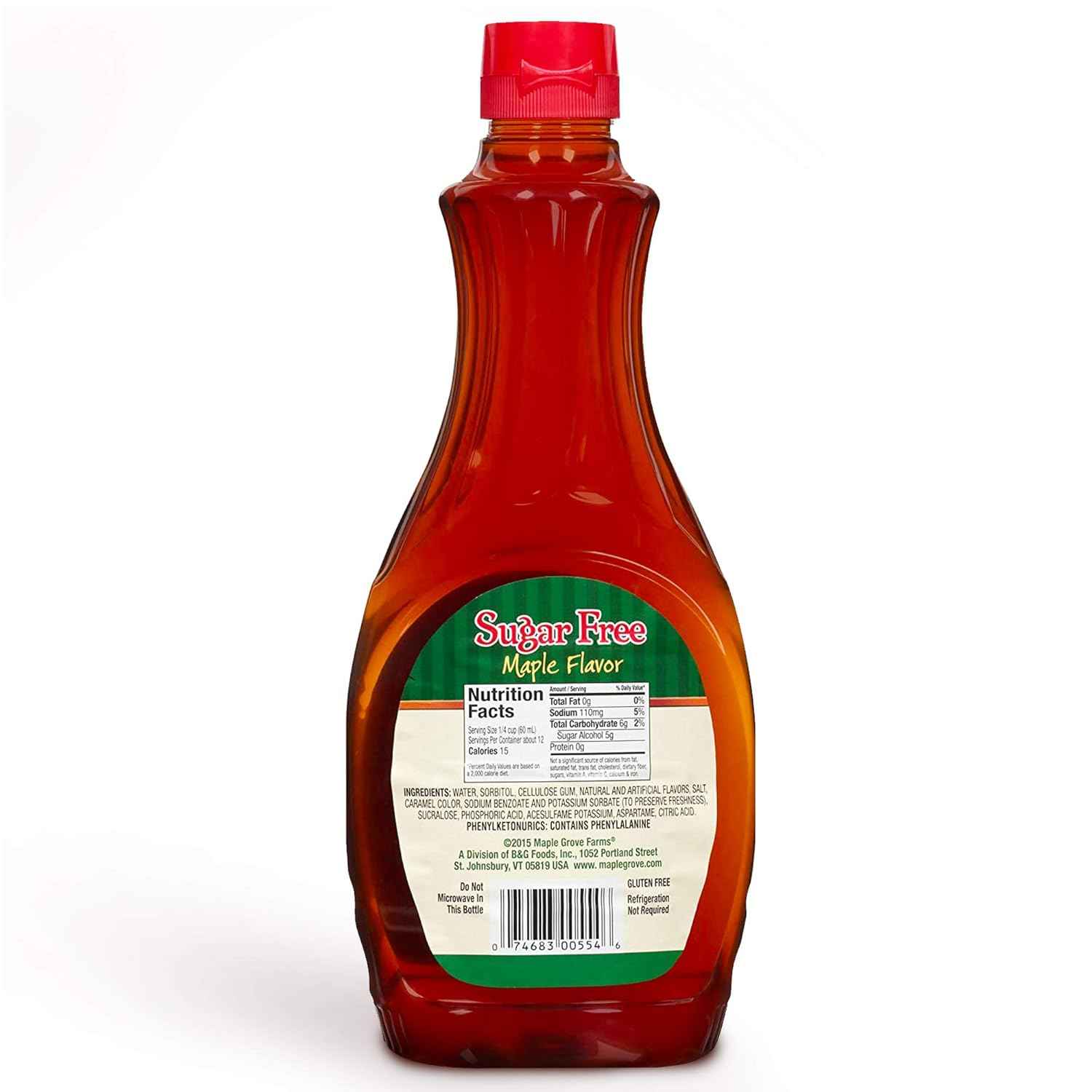 Maple Grove Farms Sugar Free Syrup, Thoughtful Housewarming Gift for the Health-Conscious Home Cook, 24 Ounce Pack of 2