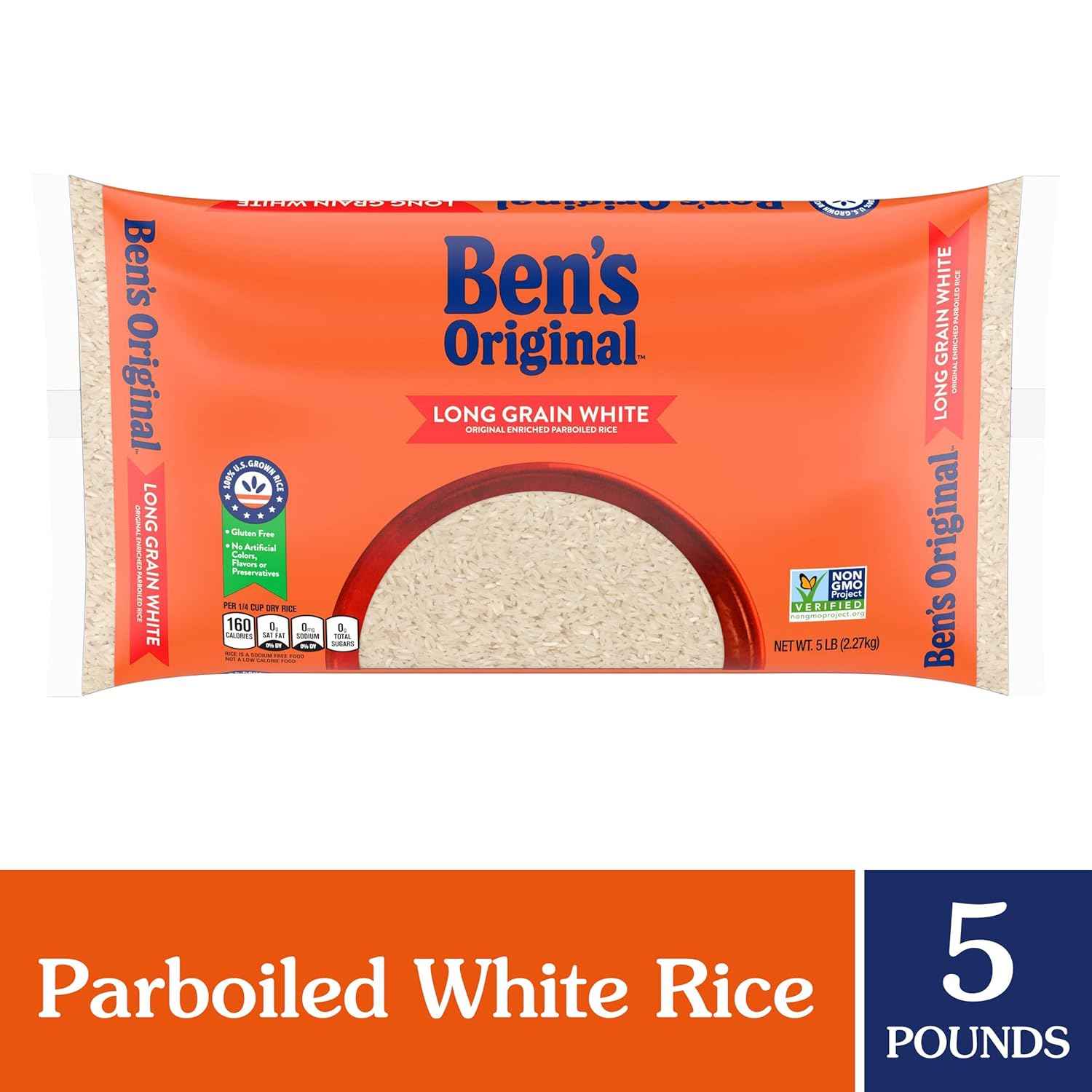 BEN'S ORIGINAL Converted Rice, 80 oz Pack – Low Glycemic Pantry Staple for Health-Aware Shoppers and Balanced Plates