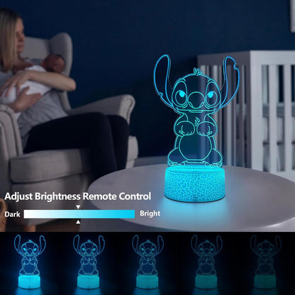 Cool Night Light 3D LED Lamp – Modern Accent Lighting for Bedroom Nightstand and Dorm Room Desk Decor