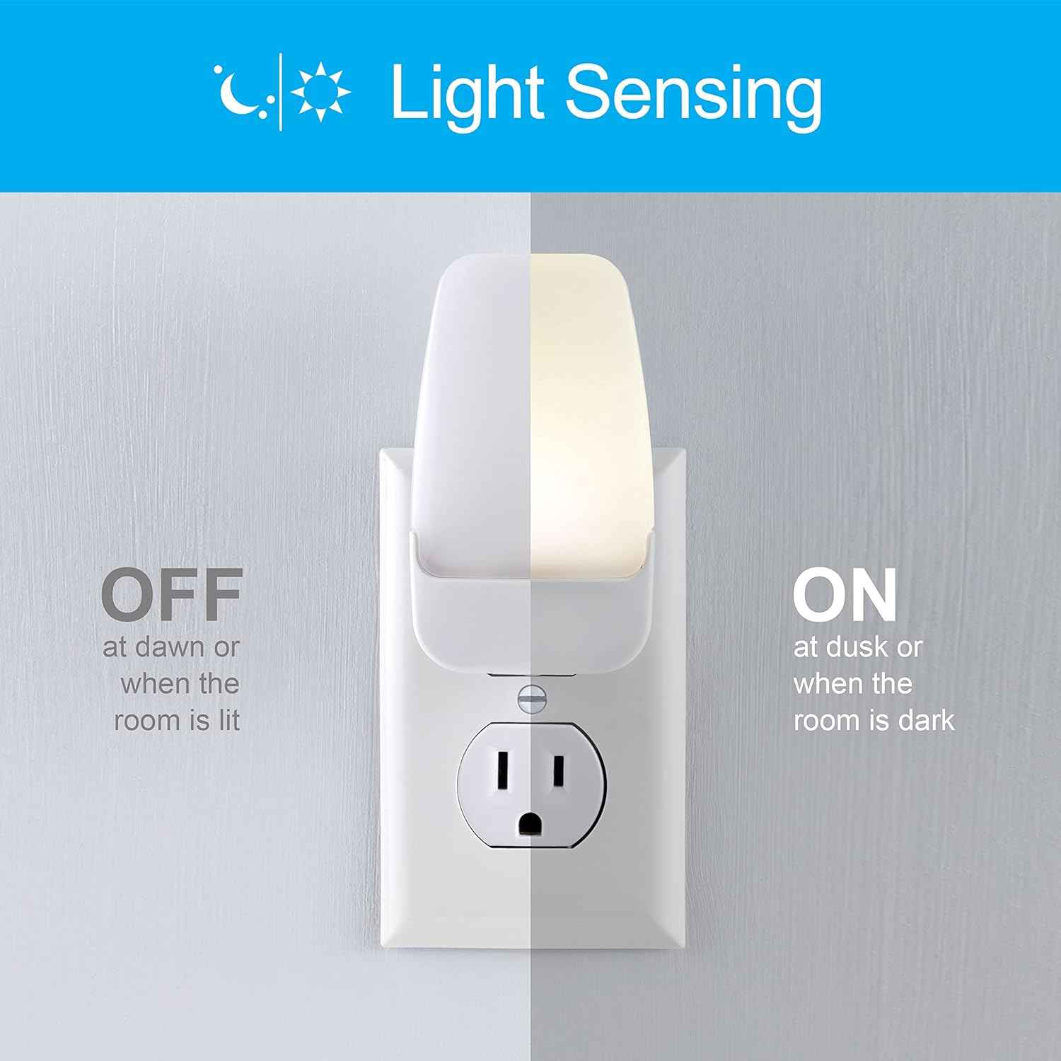 GE LED Night Light – Flameless Dusk-to-Dawn Plug-in for Hallway and Bathroom Safety