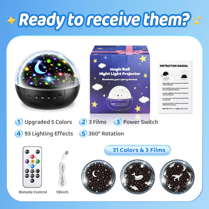 COOLNIGHT Kids Night Light Projector – Calming Bedtime Wind-Down for Overstimulated Toddlers