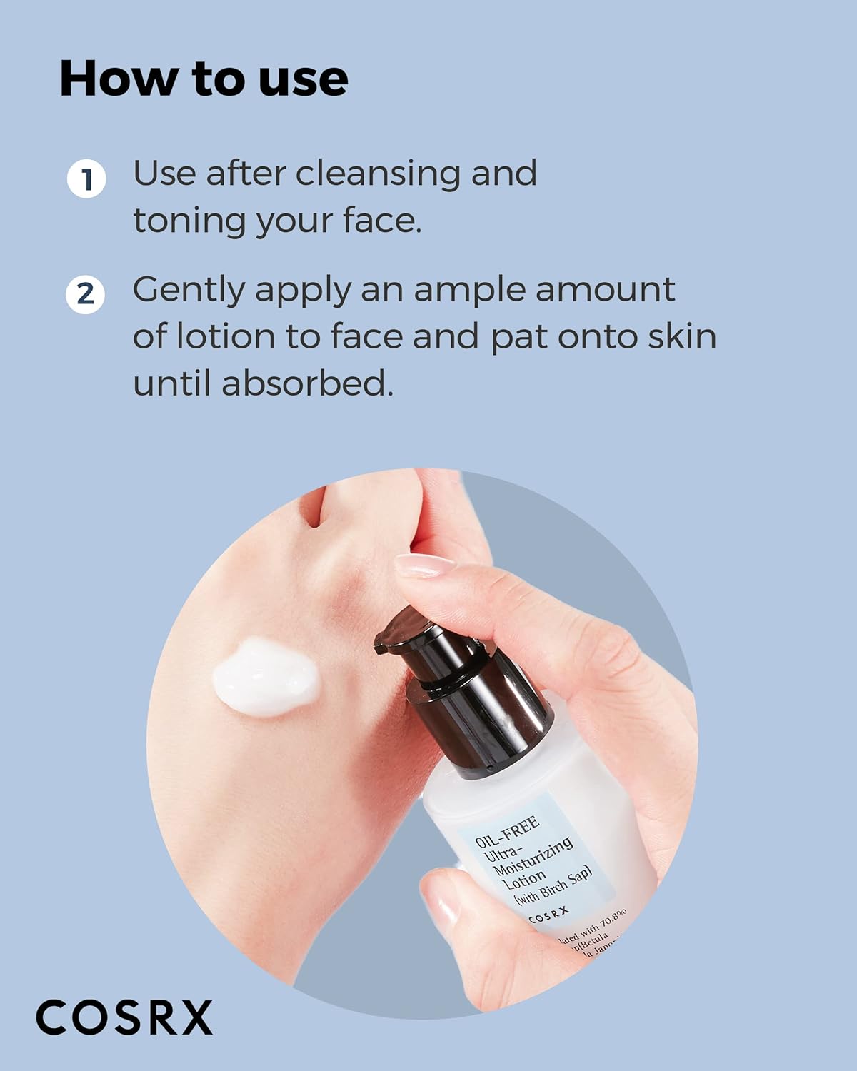 COSRX Oil Free Lotion with Birch Sap – Calming Nighttime Moisturizer for Oily Skin and Pre-Sleep Self-Care Rituals