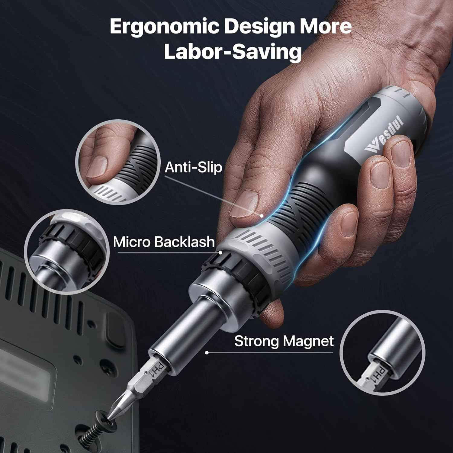 Wesdut 13-in-1 Ratchet Screwdriver – Compact Tool for Camper Toolbox and RV Repairs on the Road