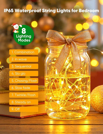 Minetom Fairy Lights 12 Pack – Child-Safe Nursery and Kids Bedroom Night Light, Cool-Touch Battery Operated LED String Lights with Timer