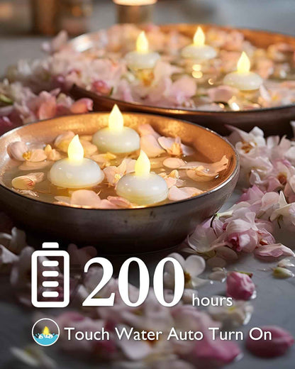 Homemory Flameless Floating Candles – Thoughtful Housewarming and Birthday Gift for Her, Bulk Set of 12 to 48