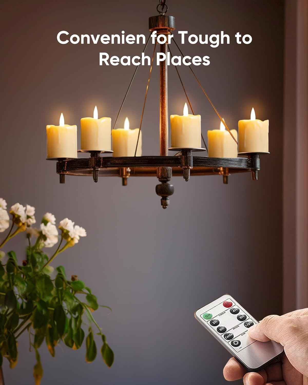 Homemory Flameless Votive Candles with Timer Remote, Smoke-Free and Fire-Free Battery Operated Fake Candles for Safe Indoor Use Around Kids and Pets